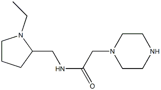 N-[(1-ethylpyrrolidin-2-yl)methyl]-2-(piperazin-1-yl)acetamide 结构式