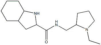 N-[(1-ethylpyrrolidin-2-yl)methyl]octahydro-1H-indole-2-carboxamide Struktur