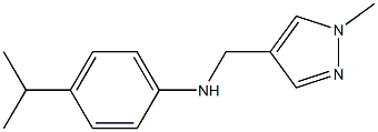 N-[(1-methyl-1H-pyrazol-4-yl)methyl]-4-(propan-2-yl)aniline,,结构式