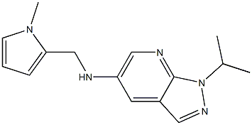 N-[(1-methyl-1H-pyrrol-2-yl)methyl]-1-(propan-2-yl)-1H-pyrazolo[3,4-b]pyridin-5-amine,,结构式