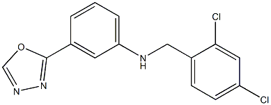 N-[(2,4-dichlorophenyl)methyl]-3-(1,3,4-oxadiazol-2-yl)aniline Structure