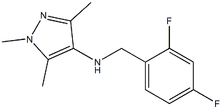 N-[(2,4-difluorophenyl)methyl]-1,3,5-trimethyl-1H-pyrazol-4-amine 结构式