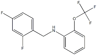 N-[(2,4-difluorophenyl)methyl]-2-(trifluoromethoxy)aniline Struktur