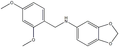 N-[(2,4-dimethoxyphenyl)methyl]-2H-1,3-benzodioxol-5-amine Struktur