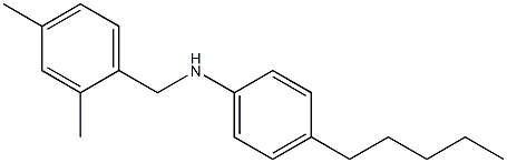 N-[(2,4-dimethylphenyl)methyl]-4-pentylaniline Structure