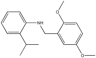 N-[(2,5-dimethoxyphenyl)methyl]-2-(propan-2-yl)aniline,,结构式