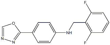 N-[(2,6-difluorophenyl)methyl]-4-(1,3,4-oxadiazol-2-yl)aniline 化学構造式