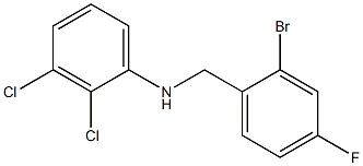 N-[(2-bromo-4-fluorophenyl)methyl]-2,3-dichloroaniline Structure
