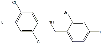 N-[(2-bromo-4-fluorophenyl)methyl]-2,4,5-trichloroaniline Structure