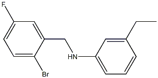 N-[(2-bromo-5-fluorophenyl)methyl]-3-ethylaniline