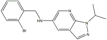 N-[(2-bromophenyl)methyl]-1-(propan-2-yl)-1H-pyrazolo[3,4-b]pyridin-5-amine,,结构式