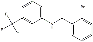 N-[(2-bromophenyl)methyl]-3-(trifluoromethyl)aniline 结构式