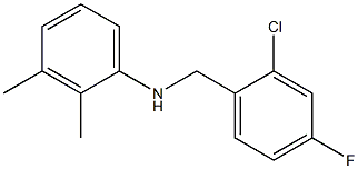 N-[(2-chloro-4-fluorophenyl)methyl]-2,3-dimethylaniline 化学構造式