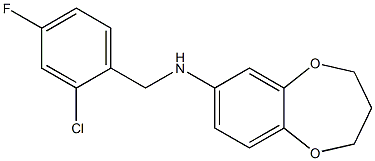 N-[(2-chloro-4-fluorophenyl)methyl]-3,4-dihydro-2H-1,5-benzodioxepin-7-amine Structure