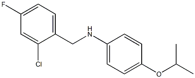 N-[(2-chloro-4-fluorophenyl)methyl]-4-(propan-2-yloxy)aniline Struktur