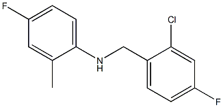 N-[(2-chloro-4-fluorophenyl)methyl]-4-fluoro-2-methylaniline,,结构式