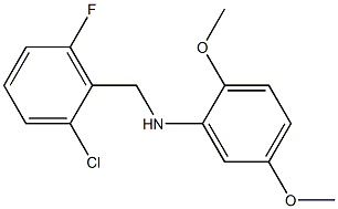 N-[(2-chloro-6-fluorophenyl)methyl]-2,5-dimethoxyaniline,,结构式