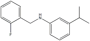 N-[(2-fluorophenyl)methyl]-3-(propan-2-yl)aniline,,结构式