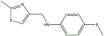 N-[(2-methyl-1,3-thiazol-4-yl)methyl]-4-(methylsulfanyl)aniline,,结构式