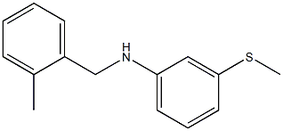 N-[(2-methylphenyl)methyl]-3-(methylsulfanyl)aniline,,结构式