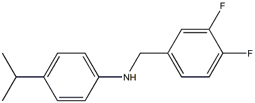 N-[(3,4-difluorophenyl)methyl]-4-(propan-2-yl)aniline 化学構造式