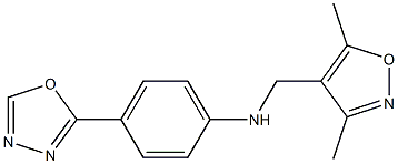 N-[(3,5-dimethyl-1,2-oxazol-4-yl)methyl]-4-(1,3,4-oxadiazol-2-yl)aniline