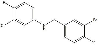 N-[(3-bromo-4-fluorophenyl)methyl]-3-chloro-4-fluoroaniline Structure