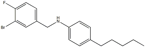 N-[(3-bromo-4-fluorophenyl)methyl]-4-pentylaniline 结构式