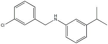 N-[(3-chlorophenyl)methyl]-3-(propan-2-yl)aniline 结构式