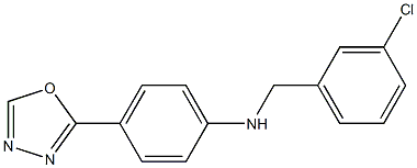 N-[(3-chlorophenyl)methyl]-4-(1,3,4-oxadiazol-2-yl)aniline Struktur