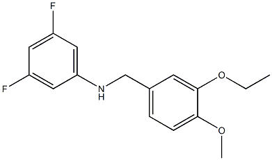 N-[(3-ethoxy-4-methoxyphenyl)methyl]-3,5-difluoroaniline Struktur