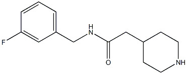 N-[(3-fluorophenyl)methyl]-2-(piperidin-4-yl)acetamide Structure