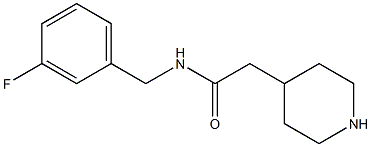 N-[(3-fluorophenyl)methyl]-2-(piperidin-4-yl)acetamide