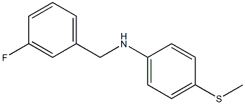 N-[(3-fluorophenyl)methyl]-4-(methylsulfanyl)aniline 化学構造式