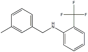 N-[(3-methylphenyl)methyl]-2-(trifluoromethyl)aniline,,结构式