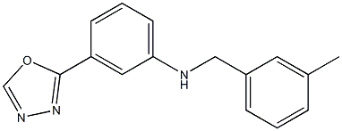 N-[(3-methylphenyl)methyl]-3-(1,3,4-oxadiazol-2-yl)aniline|