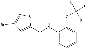 N-[(4-bromothiophen-2-yl)methyl]-2-(trifluoromethoxy)aniline Struktur