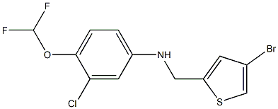 N-[(4-bromothiophen-2-yl)methyl]-3-chloro-4-(difluoromethoxy)aniline Structure