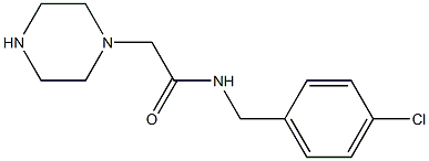 N-[(4-chlorophenyl)methyl]-2-(piperazin-1-yl)acetamide Struktur