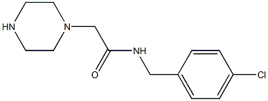 N-[(4-chlorophenyl)methyl]-2-(piperazin-1-yl)acetamide 结构式