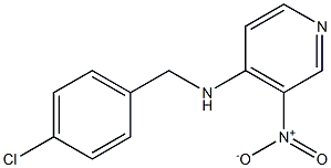 N-[(4-chlorophenyl)methyl]-3-nitropyridin-4-amine 化学構造式