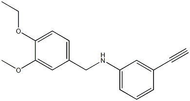 N-[(4-ethoxy-3-methoxyphenyl)methyl]-3-ethynylaniline 化学構造式