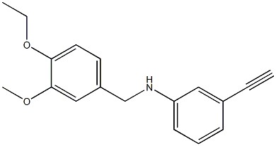 N-[(4-ethoxy-3-methoxyphenyl)methyl]-3-ethynylaniline 结构式