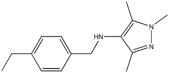 N-[(4-ethylphenyl)methyl]-1,3,5-trimethyl-1H-pyrazol-4-amine,,结构式