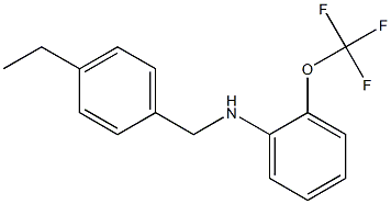 N-[(4-ethylphenyl)methyl]-2-(trifluoromethoxy)aniline Structure