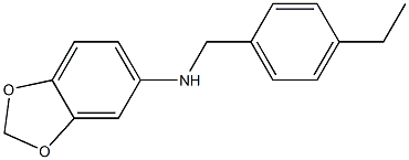 N-[(4-ethylphenyl)methyl]-2H-1,3-benzodioxol-5-amine 化学構造式