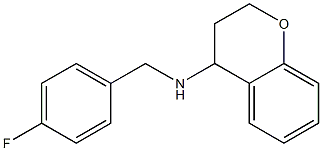 N-[(4-fluorophenyl)methyl]-3,4-dihydro-2H-1-benzopyran-4-amine 化学構造式