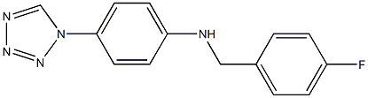 N-[(4-fluorophenyl)methyl]-4-(1H-1,2,3,4-tetrazol-1-yl)aniline Structure