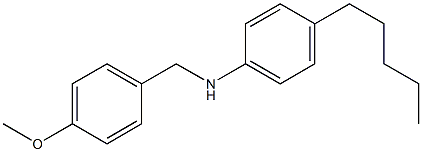 N-[(4-methoxyphenyl)methyl]-4-pentylaniline,,结构式