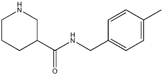 N-[(4-methylphenyl)methyl]piperidine-3-carboxamide,,结构式